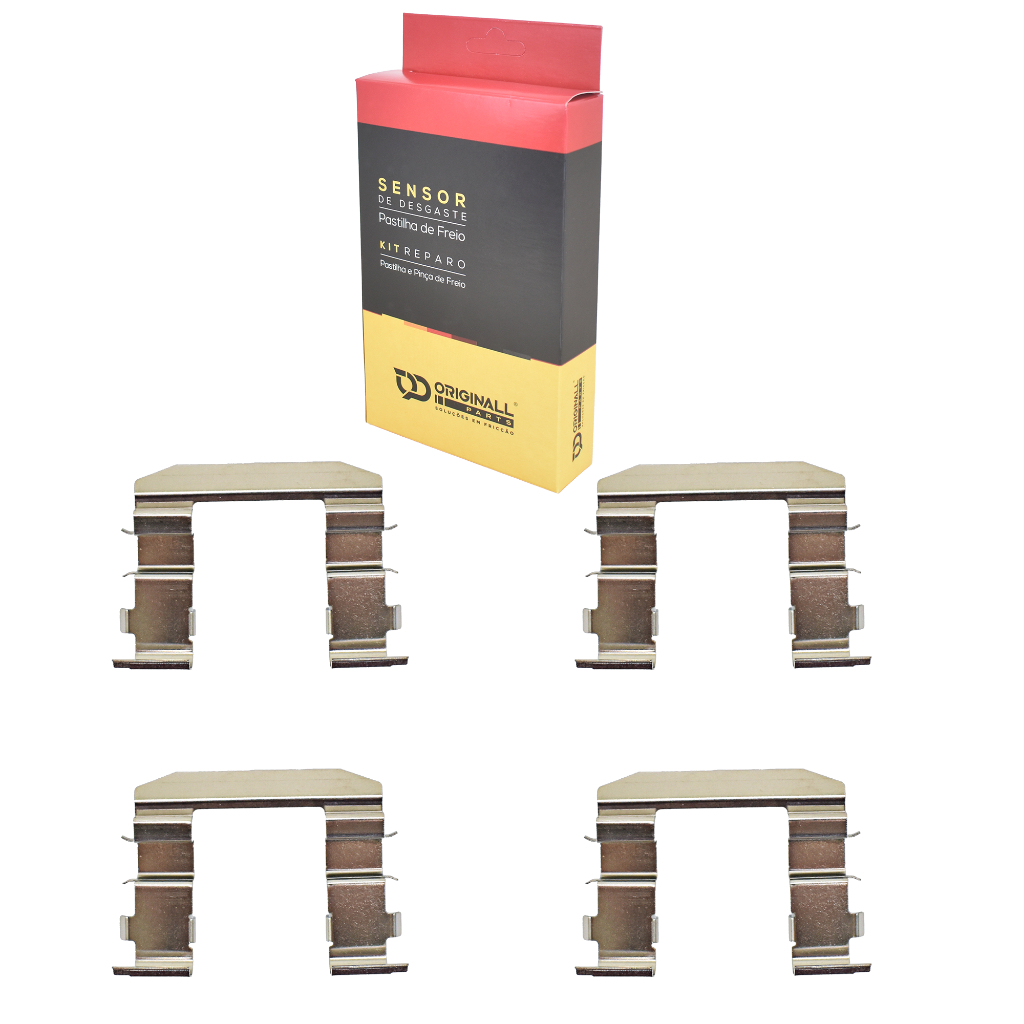 Kit 4 Trava Mola Pastilha Freio Dianteiro Hyundai IX35 Tucson Kia Cadenza Carens Sportage em Oferta na Shopee