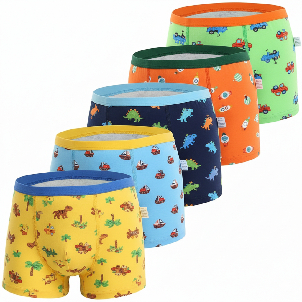 Cuecas Box Boxer Infantil Menino Criança Garoto Confortável Estampas Sortidas 3 ou 6 Unidades