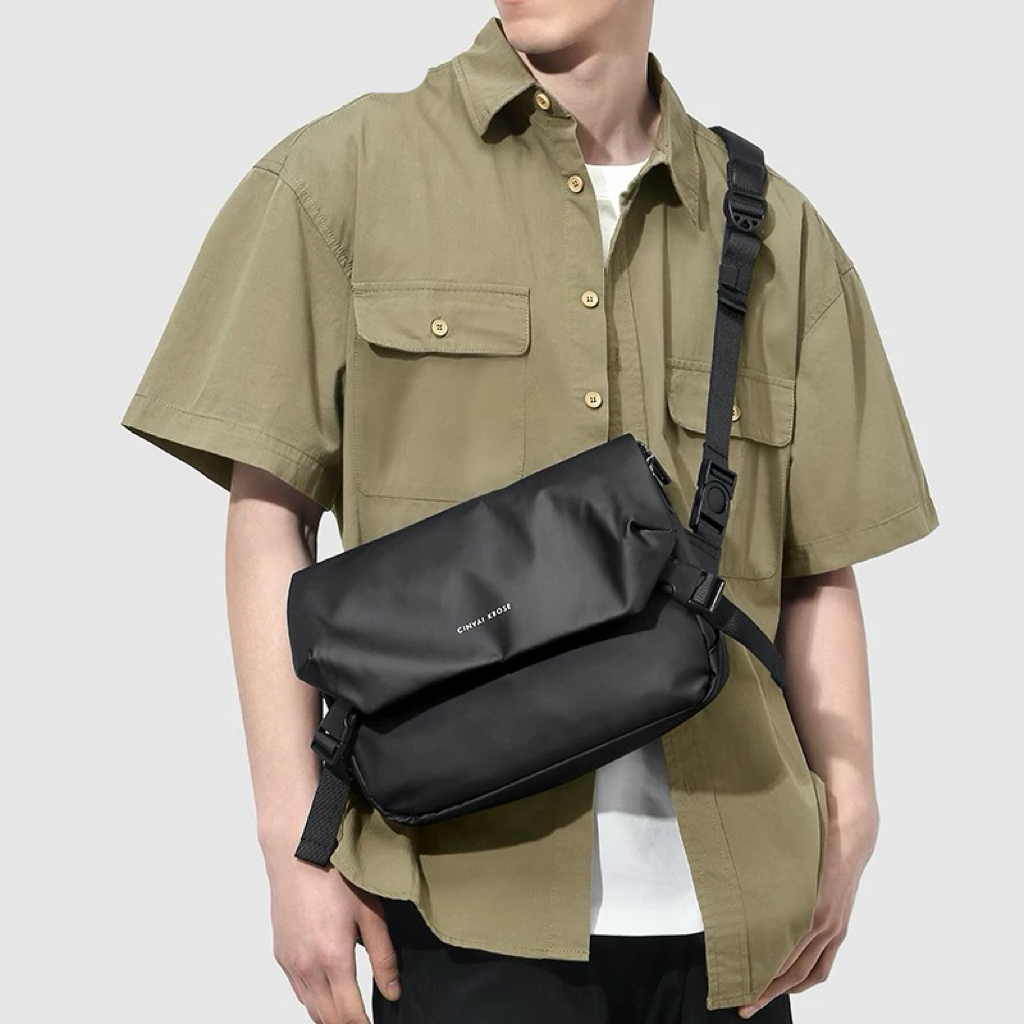 Bolsa Transversal De Nylon Impermeável Bolsa Mensageiro Simples E Moderna Bolsa De Ombro Esportiva X168 LING