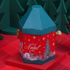 15 CASINHA PARA MINI PANETONE TRADIÇÃO 5173 ( JANGO NATAL 2025 )