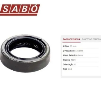RETENTOR CX CAMBIO EIXO PILOTO 2372BAG - Linha - ASTRA VÁRIOS - Marca SABO