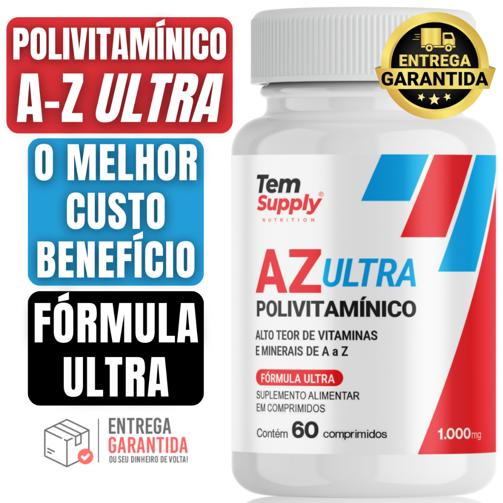 Polivitamínico A-Z Ultra Vitaminas Essenciais 60 Comp Alta Qualidade em Oferta na Shopee