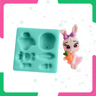 Molde de Silicone Para Biscuit Fofinho de Pascoa Coelho Aplique em Oferta na Shopee