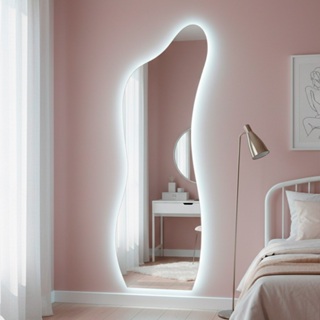 Espelho com Led Orgânico Corpo Inteiro 150x50 Para Banheiro Sala Escritório Lançamento em Oferta na Shopee