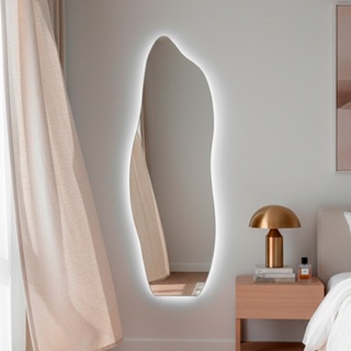 Espelho com Led Flame Orgânico Corpo Inteiro 150x50 Para Banheiro Sala Escritório Lançamento em Oferta na Shopee