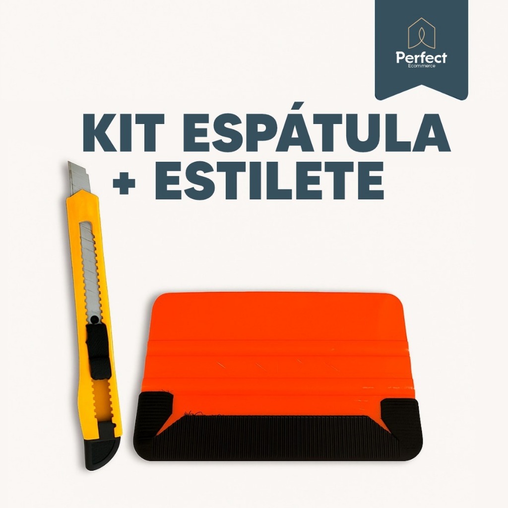 Kit Instalação Espátula com Feltro 2 em 1 + Estilete de Precisão em Oferta na Shopee