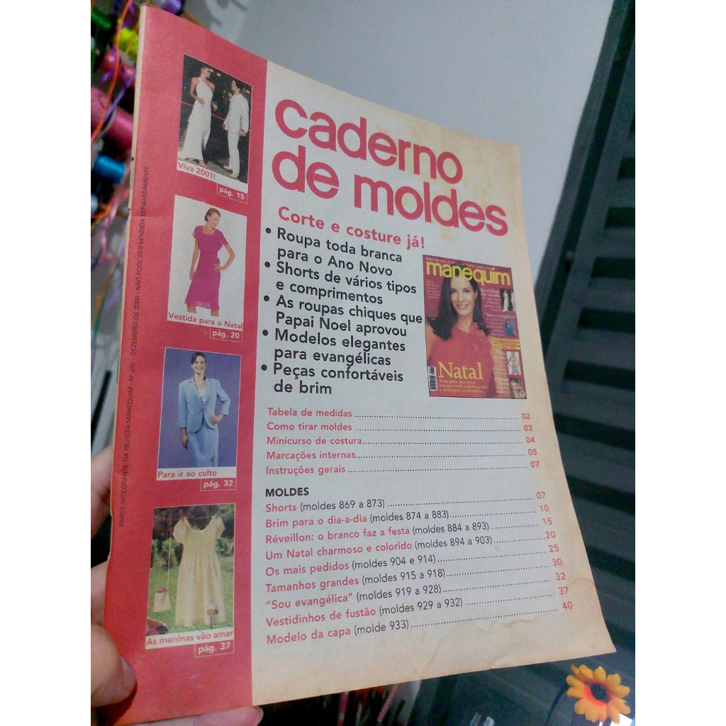 Caderno de Moldes da Revista Manequim nº492