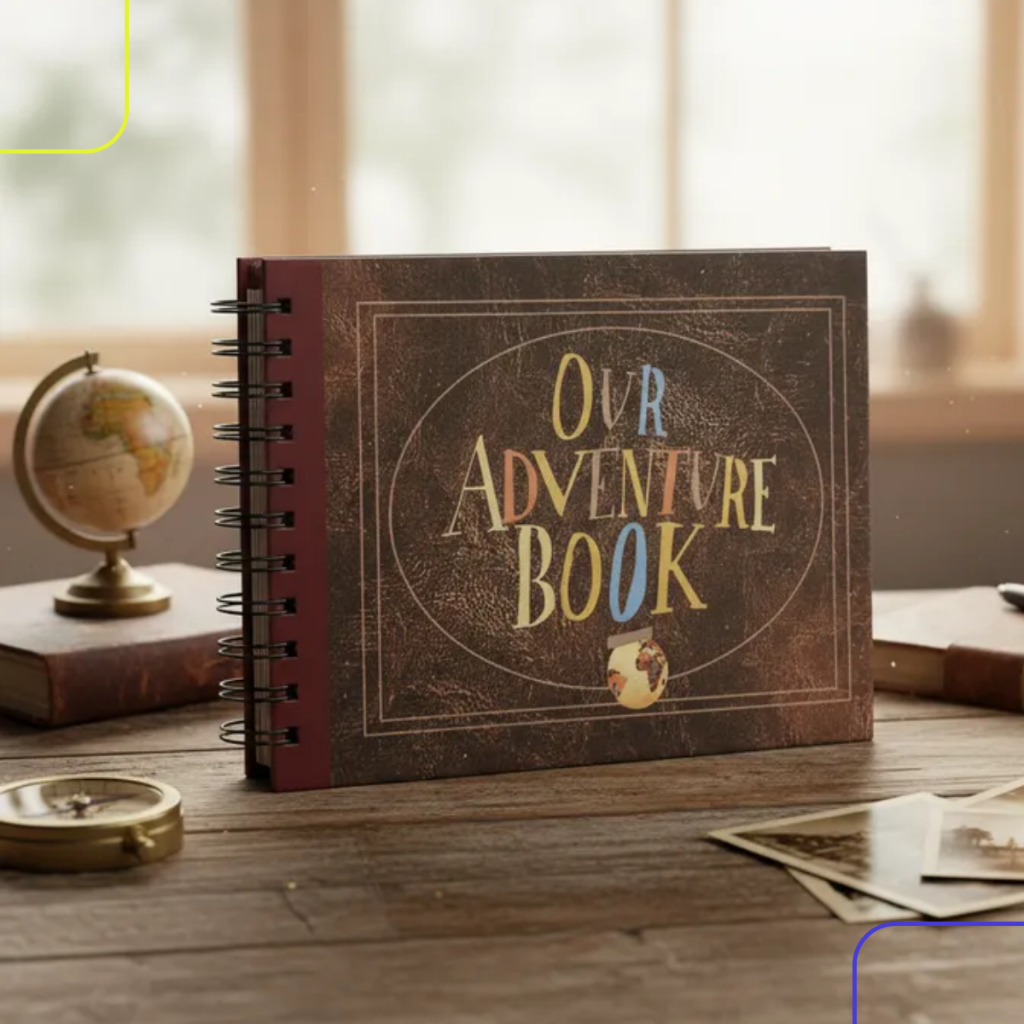 Álbum de Fotos Scrapbook Nosso Livro de Aventuras 25 Páginas Kraft 15x21cm (Pronta Entrega) em Oferta na Shopee