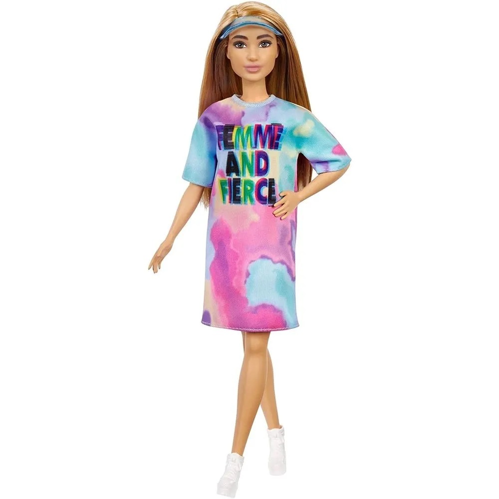Boneca Barbie Fashionista 159 Loira Tie Day Vestido - Mattel
