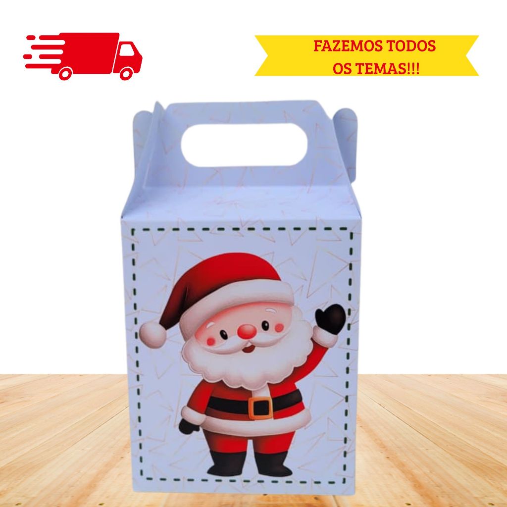 Caixinha Maletinha Presente - NATAL PAPAI NOEL - Lembrancinha Pegue e Monte - Fazemos qualquer tema -  ENVIO RÁPIDO
