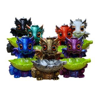 Imagem Incensário Dragao Bebe Incenso Cascata de Fumaça Aromatizador Porta Incenso Decorativo
