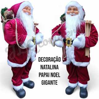 Papai Noel Gigante  90 cm Enfeite Natalino Decoração de Natal