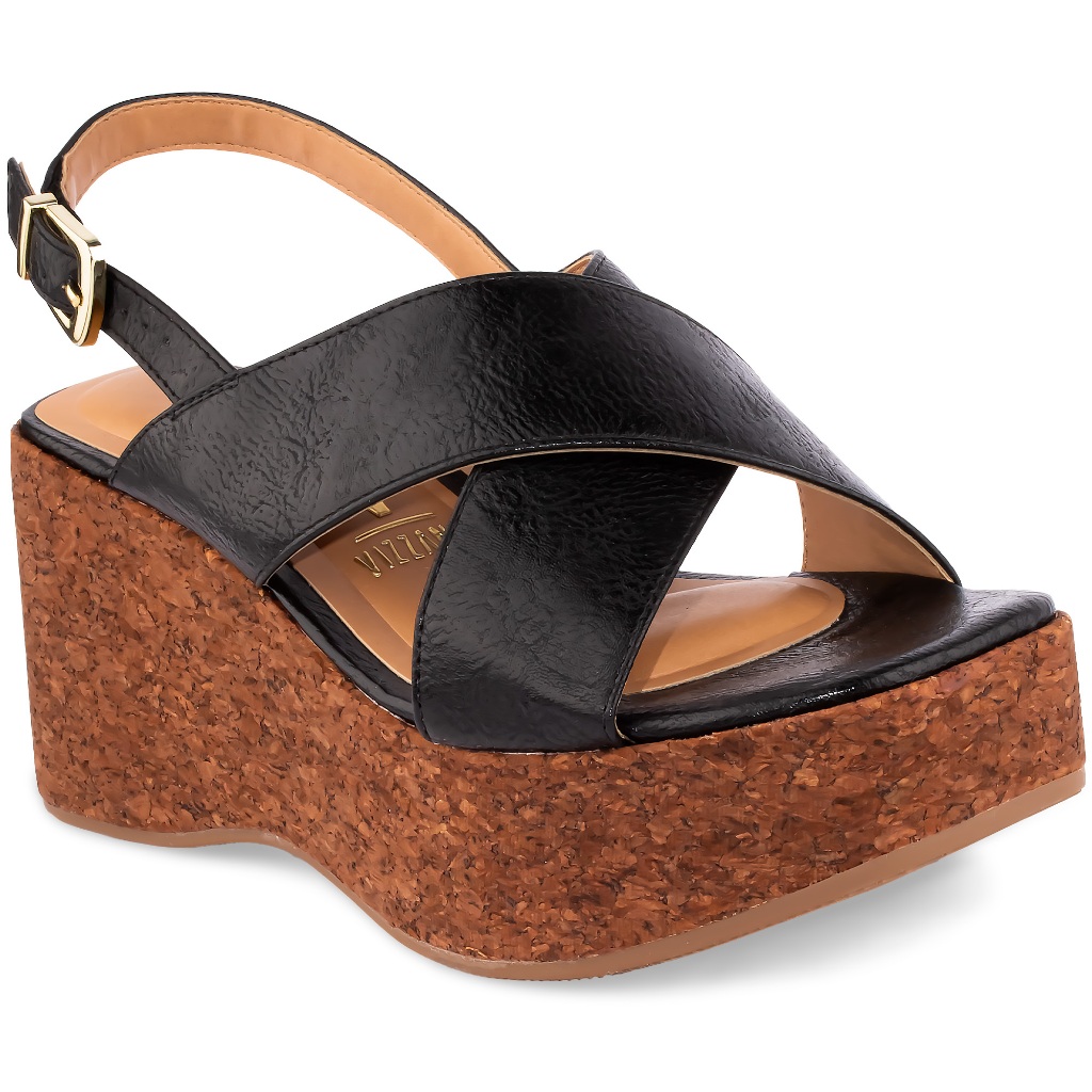 Tamanco Vizzano Sandália Anabela Plataforma Original 6559 Preto