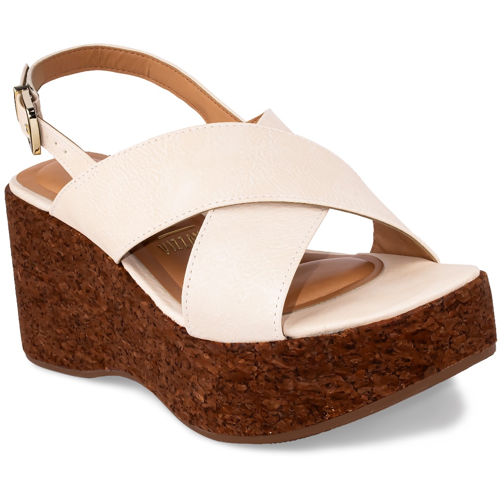 Tamanco Vizzano Sandália Anabela Plataforma Original 6559 Off White