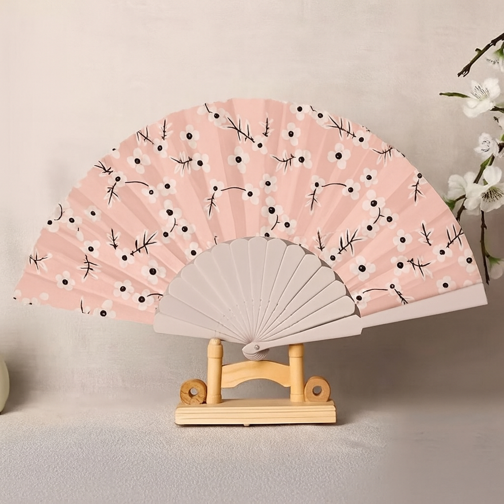 Leque Dobrável Flores Luxo Delicados para Abanar