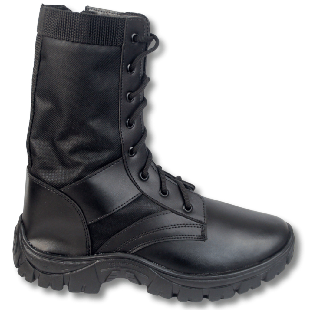 Coturno Masculino Adventure Militar Tático Cano Longo Couro Sintético Premium Resistente