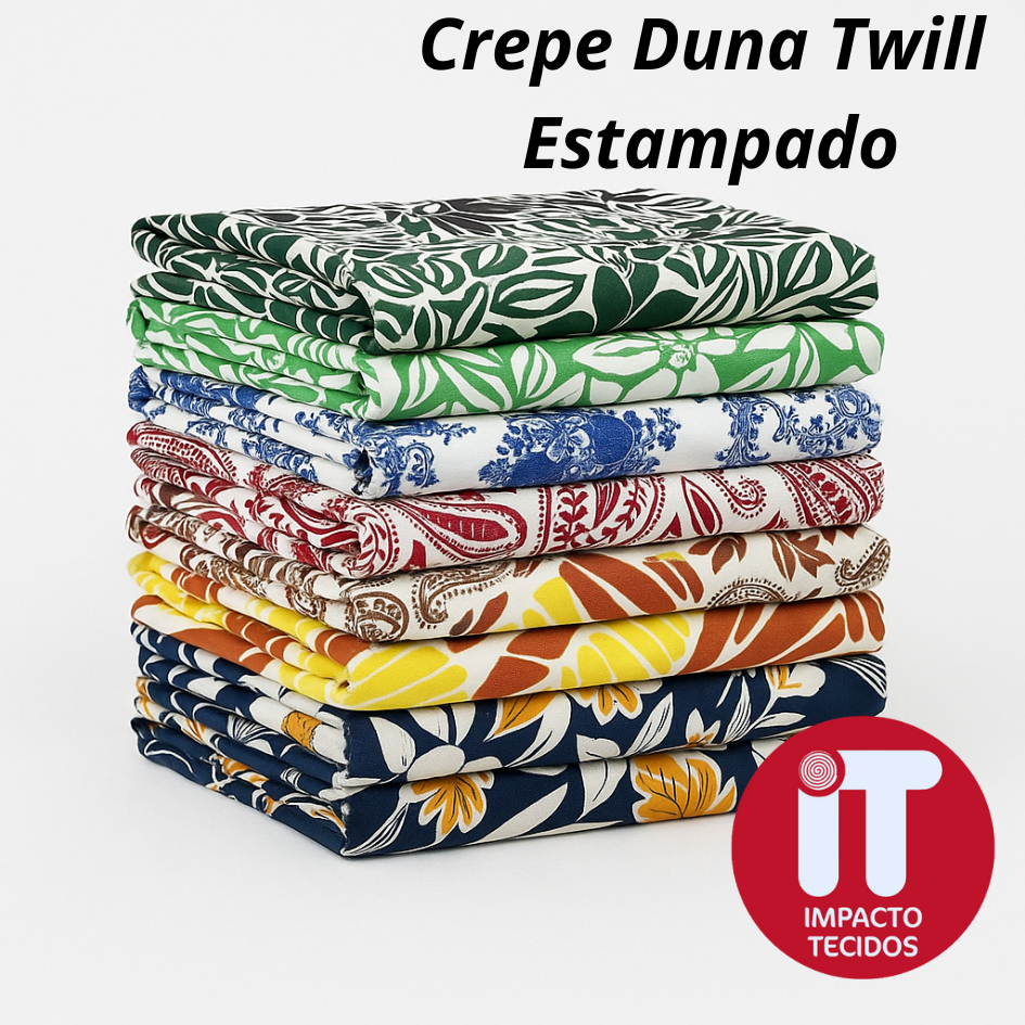 Tecido Crepe Duna Estampado Twill  / Air Flow l Liso Twill 1m x 1,5m em Oferta na Shopee