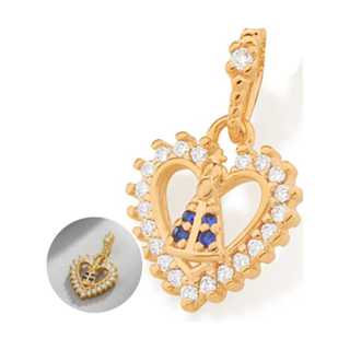 Pingente Nossa Senhora Aparecida Rommanel Folheada 542259 em Oferta na Shopee