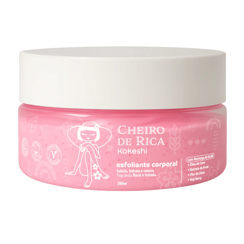 Esfoliante Corporal Cheiro de Rica pele macia Kokeshi 200g em Oferta na Shopee