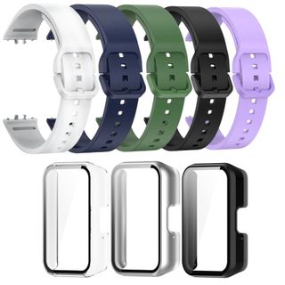 KIT Pulseira de SIlicone De Liberação Rápida + Case Para Smartwatch Samsung Galaxy Fit 3