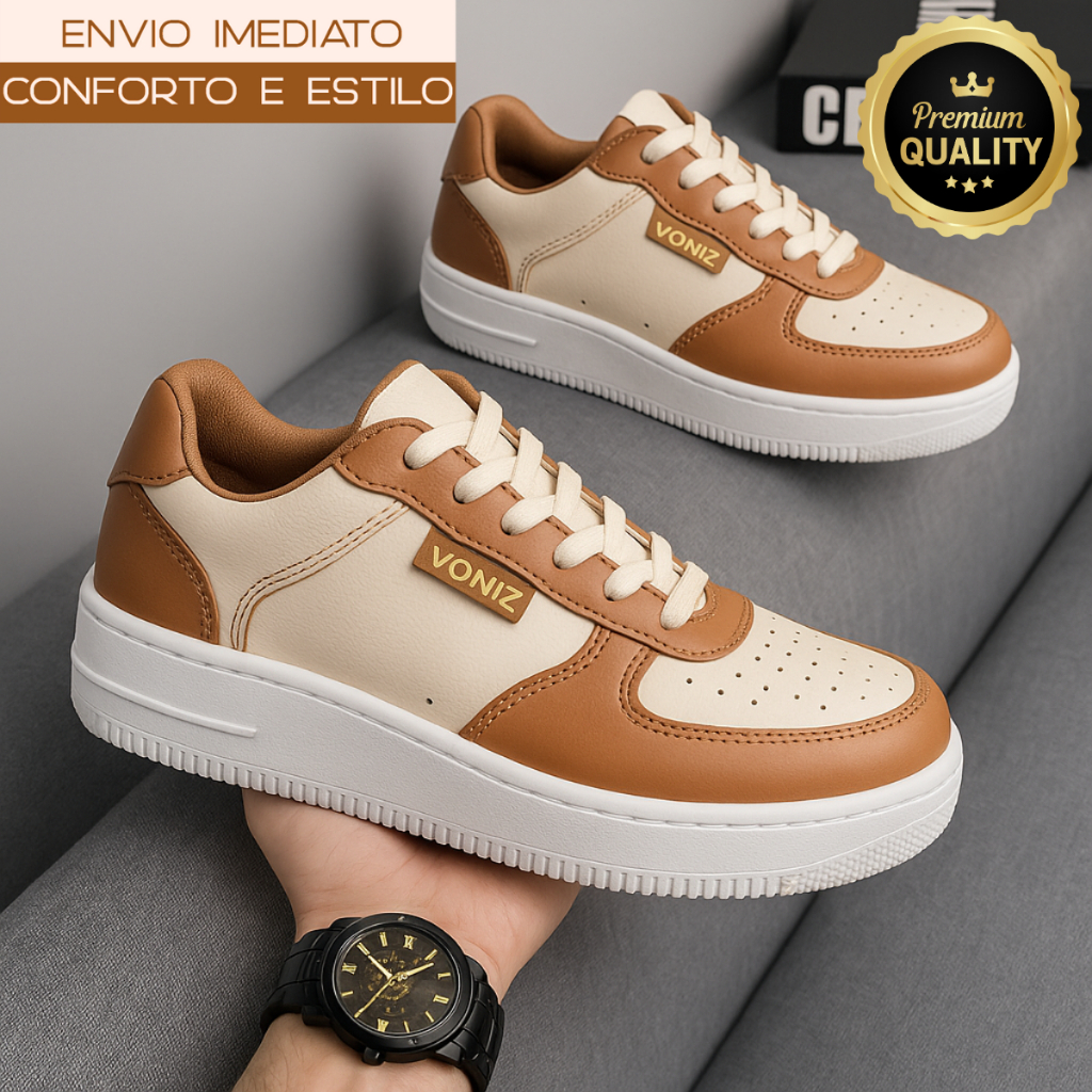 Tênis Feminino Casual Confortável Moderna e Leve Várias Cores