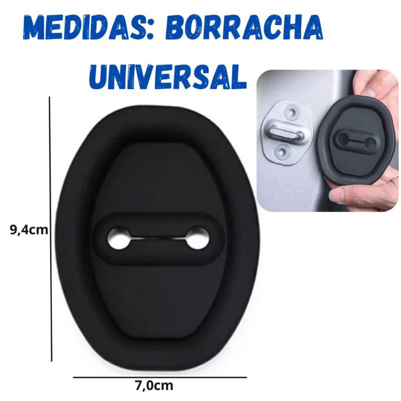 Kit 3/4/5Pcs Amortecedor De Fechadura Porta De Carro Anti Impacto Batente Colisão
