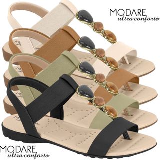 Sandália Feminina Modare Ultraconforto Casual Macia Rasteira Leve Original em Oferta na Shopee