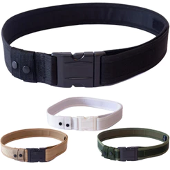 Cinto de Guarnição Militar N/A - Escolha sua Cor: Verde, Branco, Preto e Tan - Fivela Engate