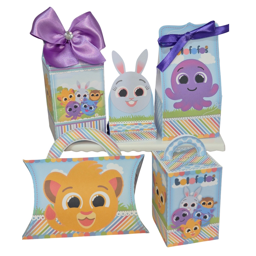 PEGUE E MONTE CAIXINHAS - Kit festa aniversário lembrancinha personalizada nome idade Bolofofos