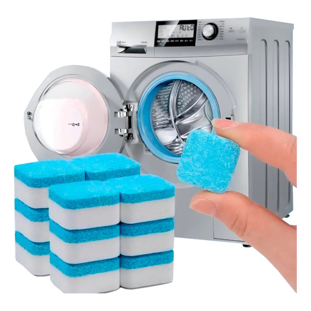 Kit 10 Limpador de máquina de lavar, comprimido efervescente sólido para remover manchas