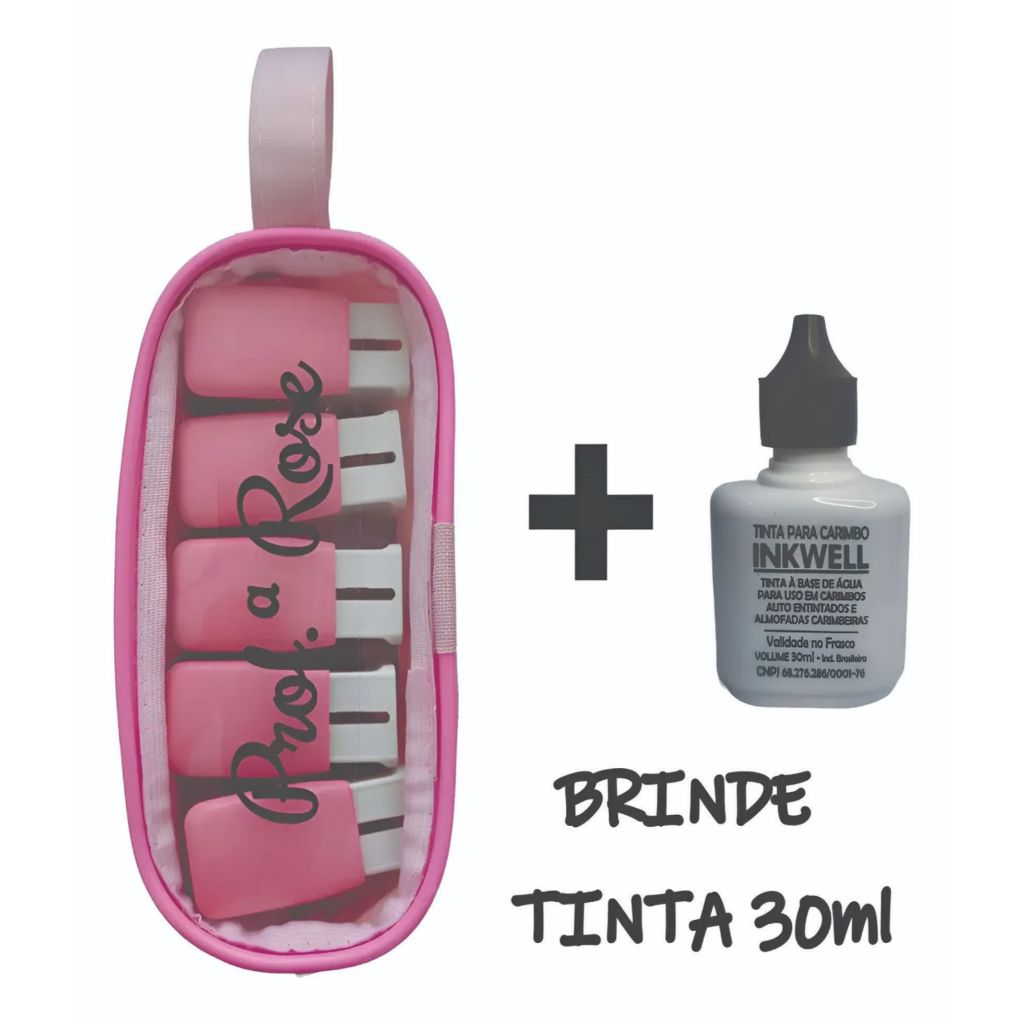 Carimbos Para Professores Kit com 5 Carimbos Personlizados Com Seu Nome E Desenhos