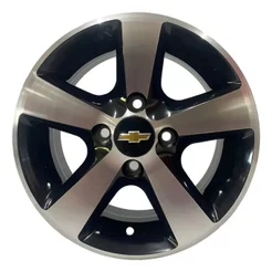 Kit 4 Rodas Aro 13 4x100 Gm Chevrolet Corsa Prisma Celta Preto com Diamantado Bicos de Brinde K27