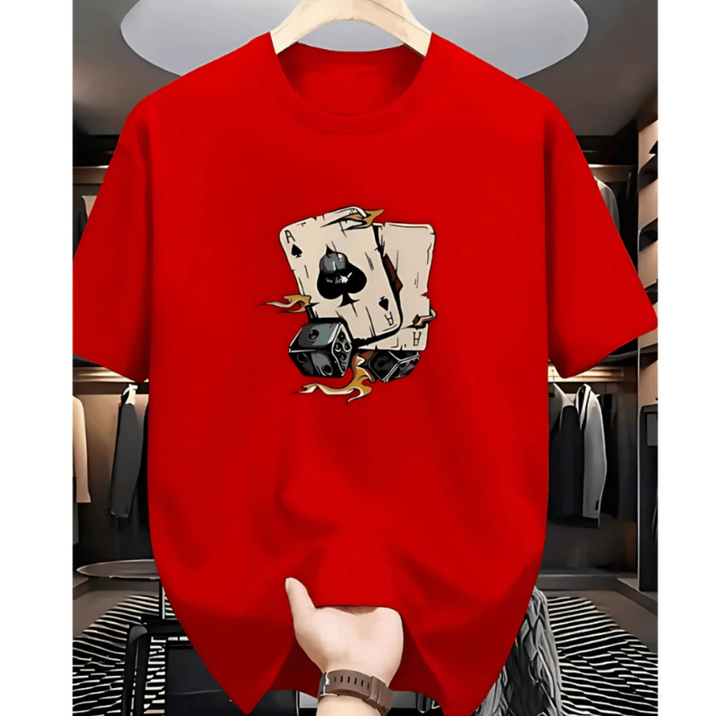 Camiseta Masculina Cartas versátil em algodão Premium camisa leve e básica estilo e conforto