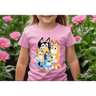 Camiseta Infantil Estampada Blu e Bingo Familia lançamento novo em Oferta na Shopee