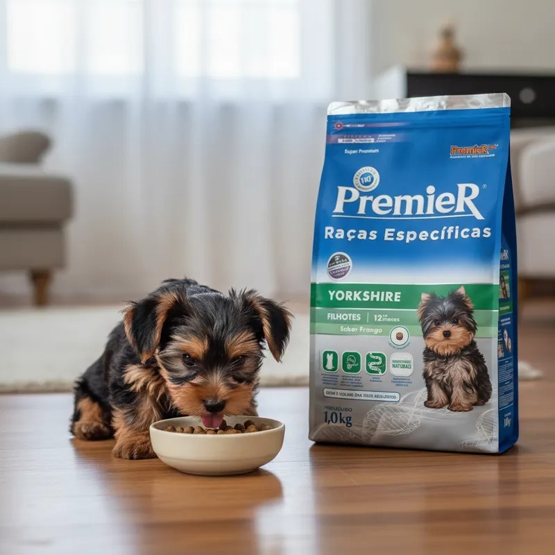 Ração Premier Raças Específicas Yorkshire Cães Filhotes 1kg Frango