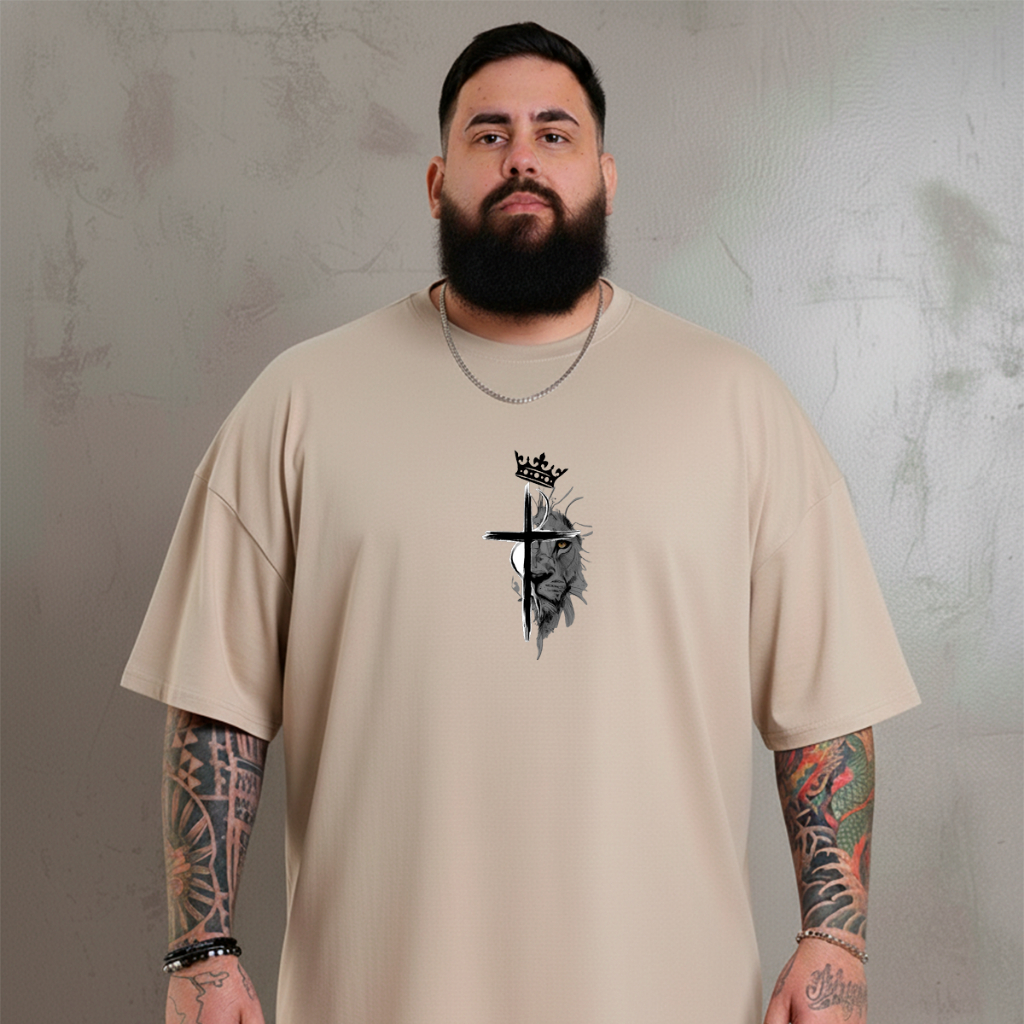 Camiseta estampada jesus 100% algodão masculina plus size p ao g5 em Oferta na Shopee