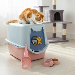 Caixa Areia Fechada Banheiro Toalete Sanitário Gato Antiodor Durapets Durapets em Oferta na Shopee