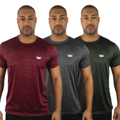 Kit 3 Camisetas Academia Masculina Dry Treino Color Sports Mescla