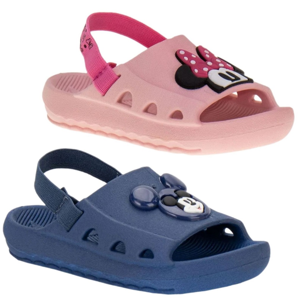 SANDALIA INFANTIL BEBE MENINA MENINO MINIE OU MICKEY COM ELÁSTICO GRENDENE KIDS ORIGINAL PRONTA ENTREGA em Oferta na Shopee