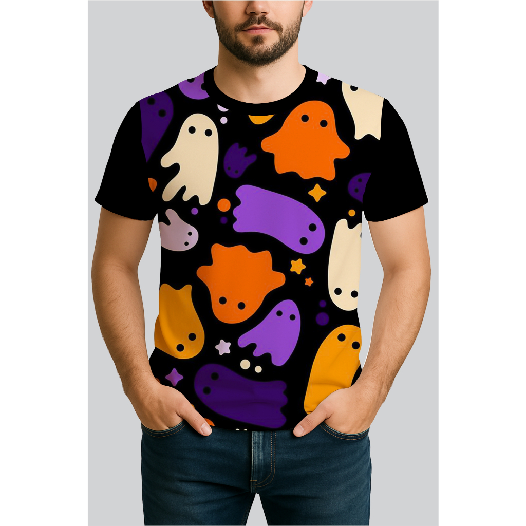 Camiseta Traje Halloween Fantasma Fantasia