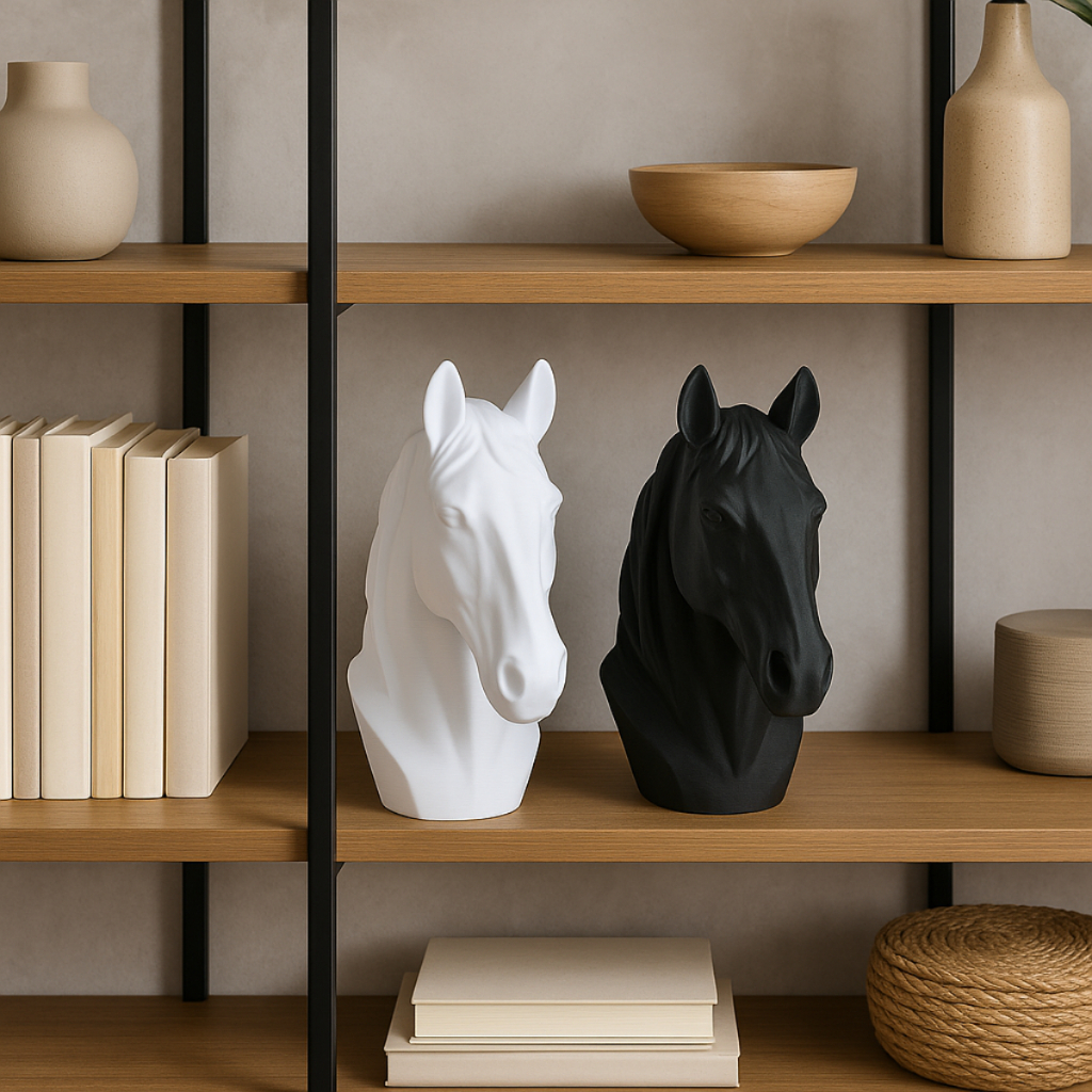 Kit 2 Busto Cavalo Escultura Decorativa Estatueta Design Moderno Decoração Presente em Oferta na Shopee