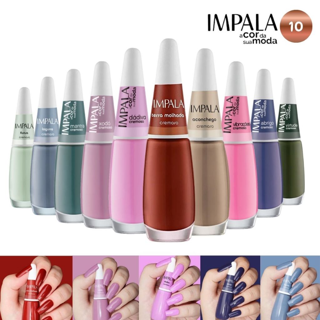 Esmalte Impala Kit cores A Cor Da Sua Moda 1 Atacado Lançamento Manicure Pedicure