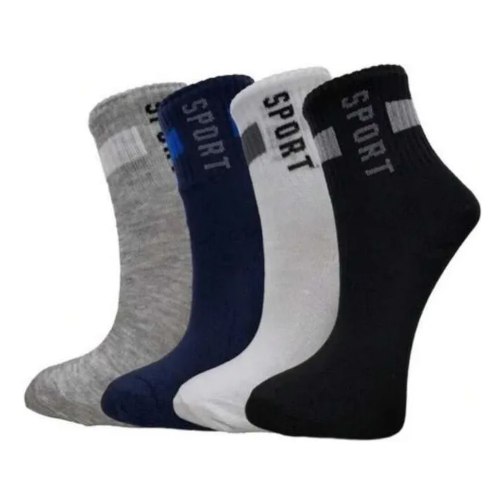 Imagem Kit 24 Pares de Meias Cano Médio Masculinas Reforçadas Casual