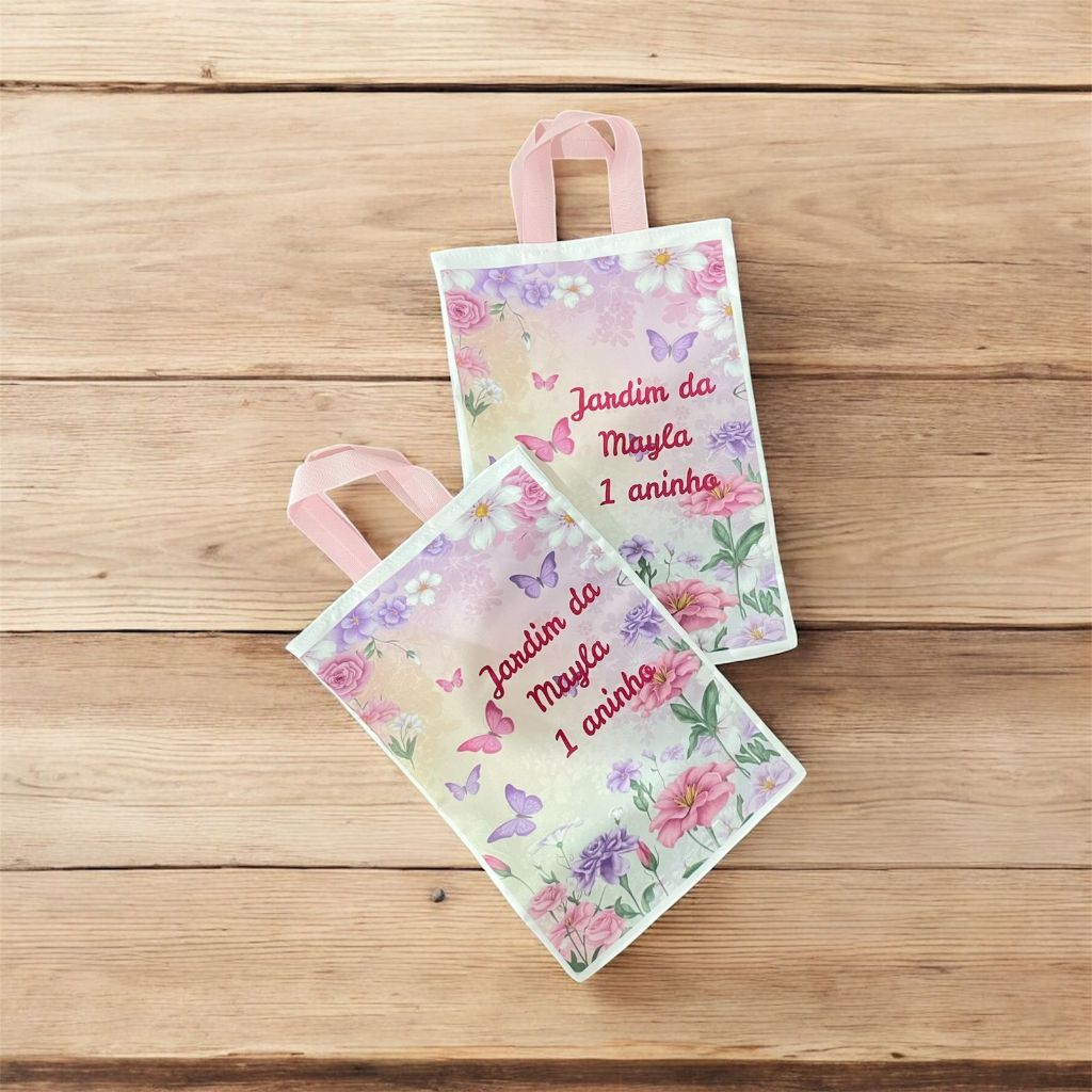 Kit 10 Sacolinha ecobag 20x30 personalizada em Oferta na Shopee