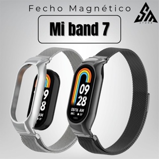 Pulseira Magnética para Mi Band 7 Xiaomi Milanese Estilo Aço Inoxidável Preto Prata em Oferta na Shopee
