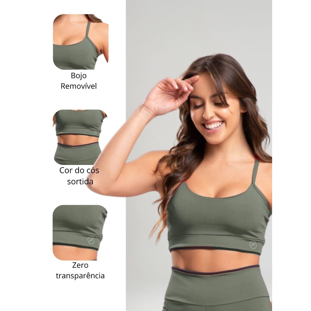 Top Element Fitness Suplex Zero Transparência com Bojo Removível Feminino Academia Conforto
