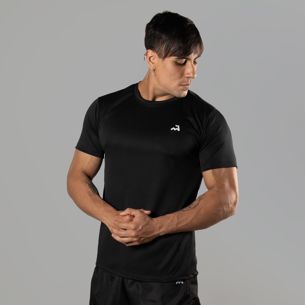 Camiseta Dry Masculina Manga Fitness Curta Academia Corrida CrossFit Poliester Premium Esporte