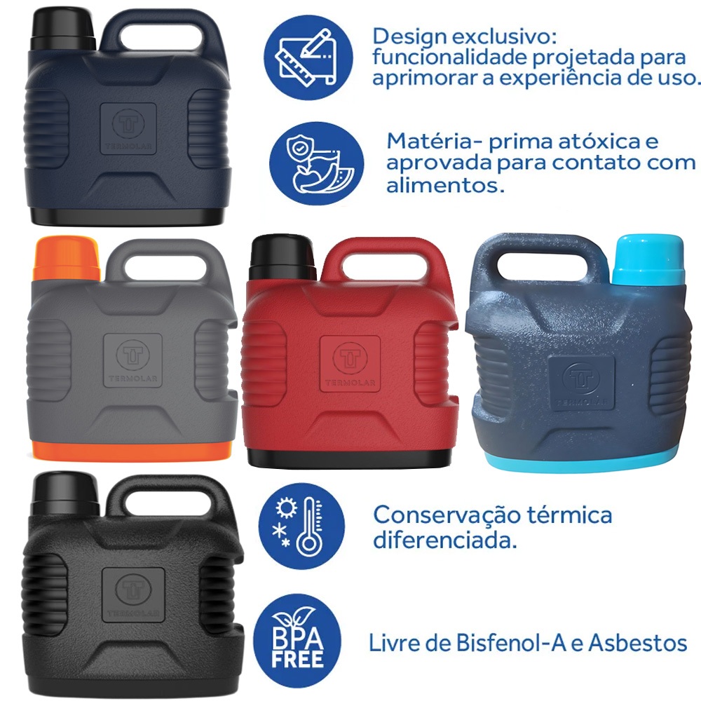 Garrafão Térmico Supertermo Bebida Gelada 10H com Gelo 5 Litros Termolar em Oferta na Shopee