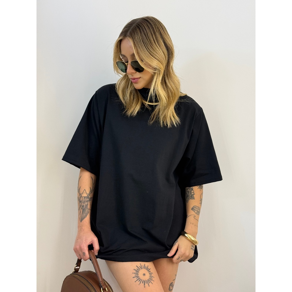 Camiseta Feminina Básica Oversized – Confortável e Estilosa em Oferta na Shopee
