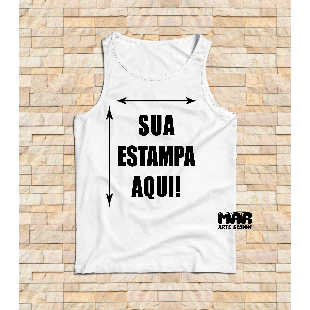 Regata Personalizada (Sua estampa aqui!) em Oferta na Shopee